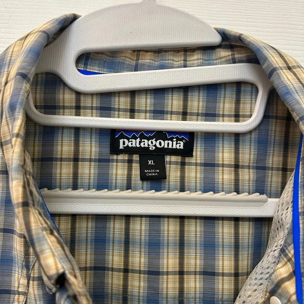 ! PATAGONIA - Zip Chest Pockets - Plaid Fishing Hiking Mens XL Shirt - Picture 6 of 6
